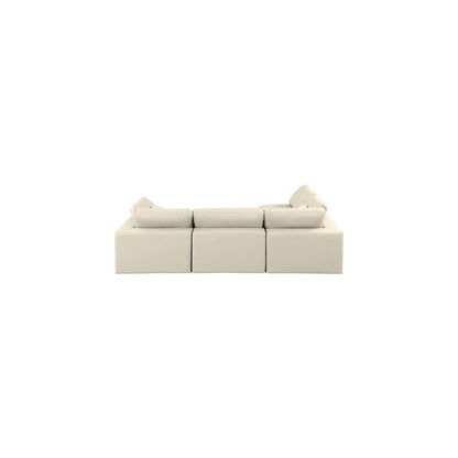 Comfy Cream Vegan Leather Modular Sectional