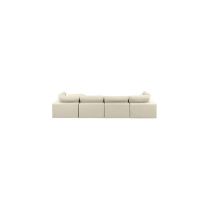 Comfy Cream Vegan Leather Modular Sectional
