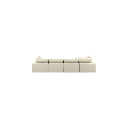 Comfy Cream Vegan Leather Modular Sectional