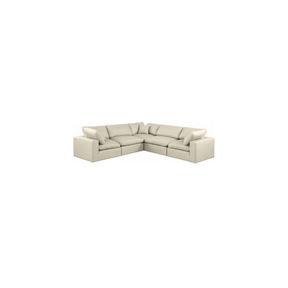 Comfy Cream Vegan Leather Modular Sectional