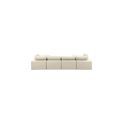Comfy Cream Vegan Leather Modular Sectional