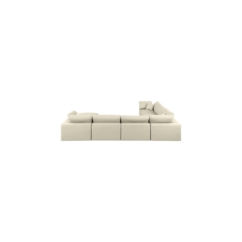Comfy Cream Vegan Leather Modular Sectional
