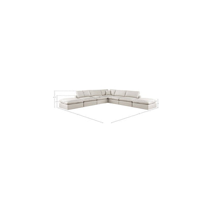 Comfy Cream Vegan Leather Modular Sectional