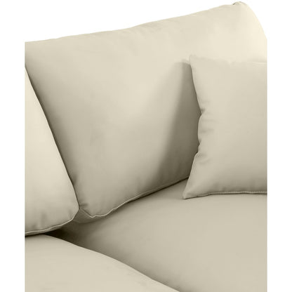 Comfy Cream Vegan Leather Modular Sectional