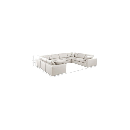 Comfy Cream Vegan Leather Modular Sectional