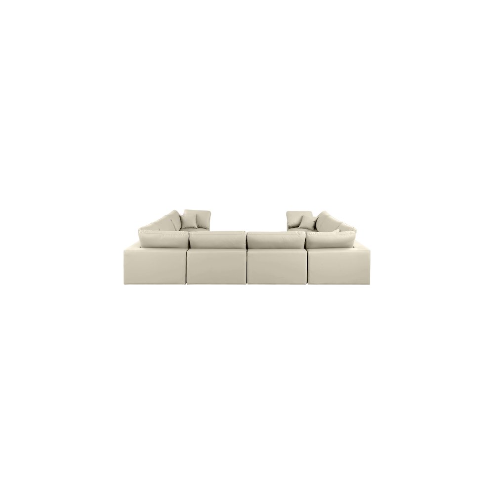 Comfy Cream Vegan Leather Modular Sectional