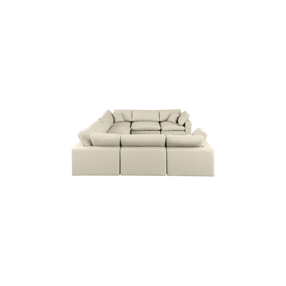 Comfy Cream Vegan Leather Modular Sectional