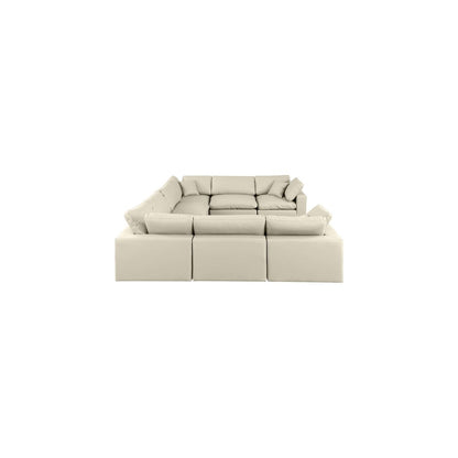 Comfy Cream Vegan Leather Modular Sectional