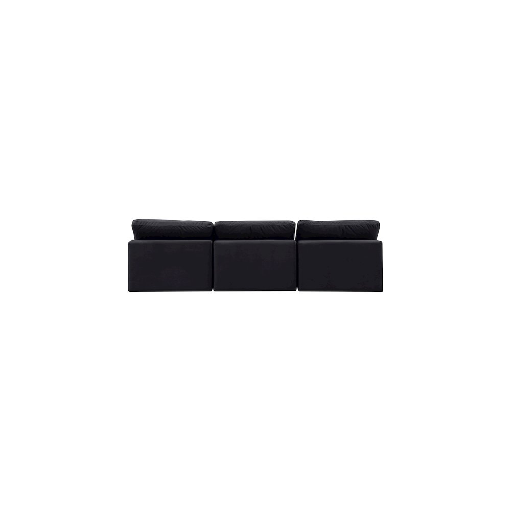 Comfy Black Velvet Modular Sofa