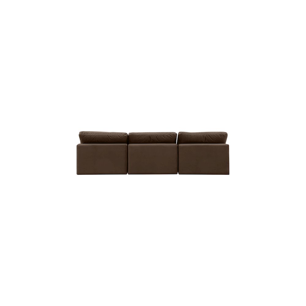 Comfy Brown Velvet Modular Sofa