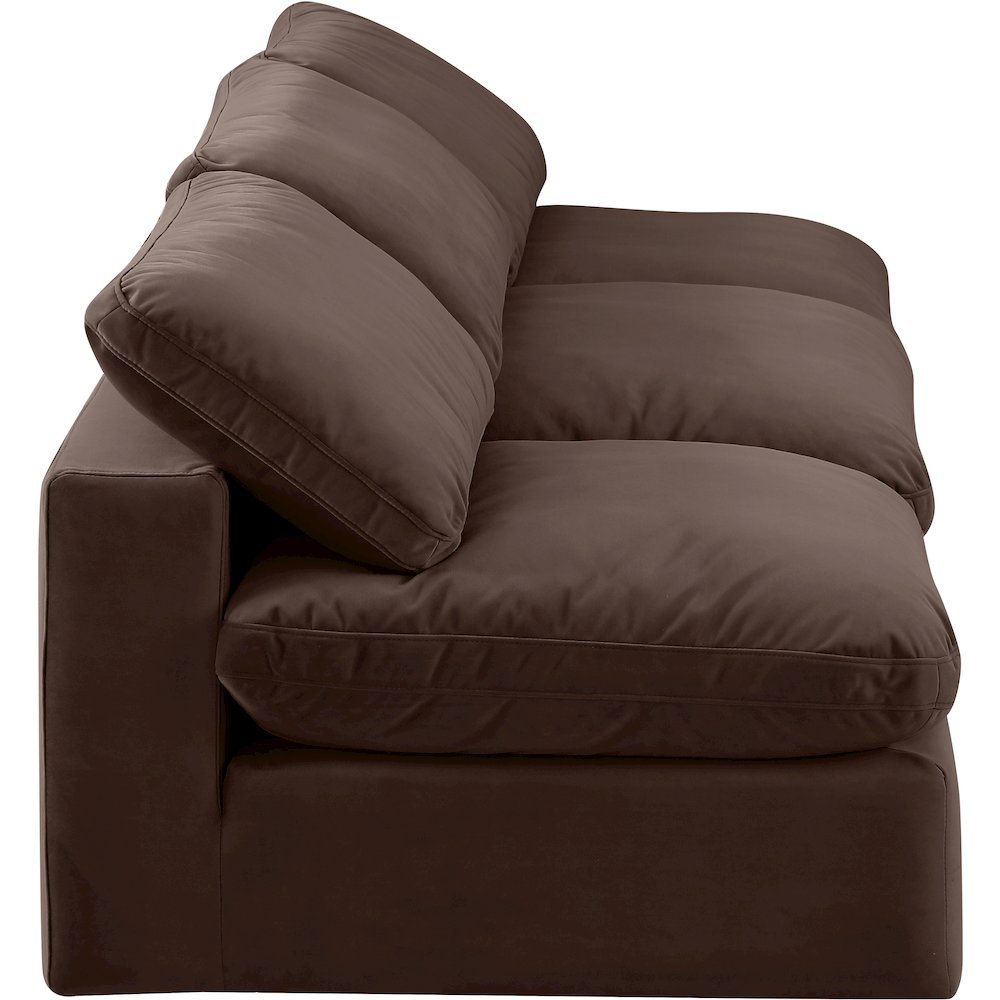 Comfy Brown Velvet Modular Sofa