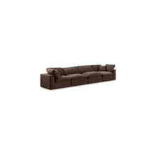 Comfy Brown Velvet Modular Sofa