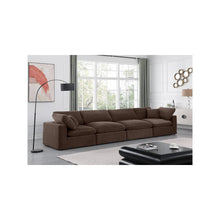 Comfy Brown Velvet Modular Sofa