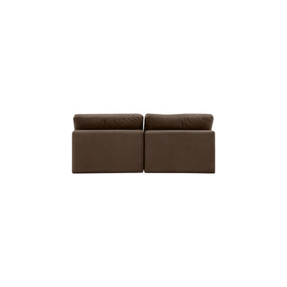 Comfy Brown Velvet Modular Sofa