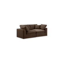 Comfy Brown Velvet Modular Sofa
