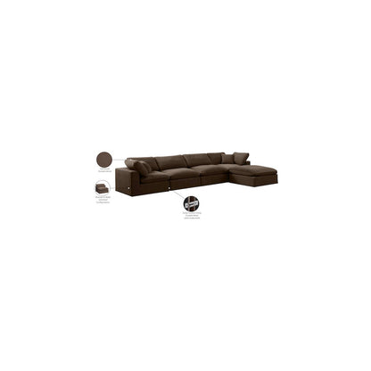 Comfy Brown Velvet Modular Sectional