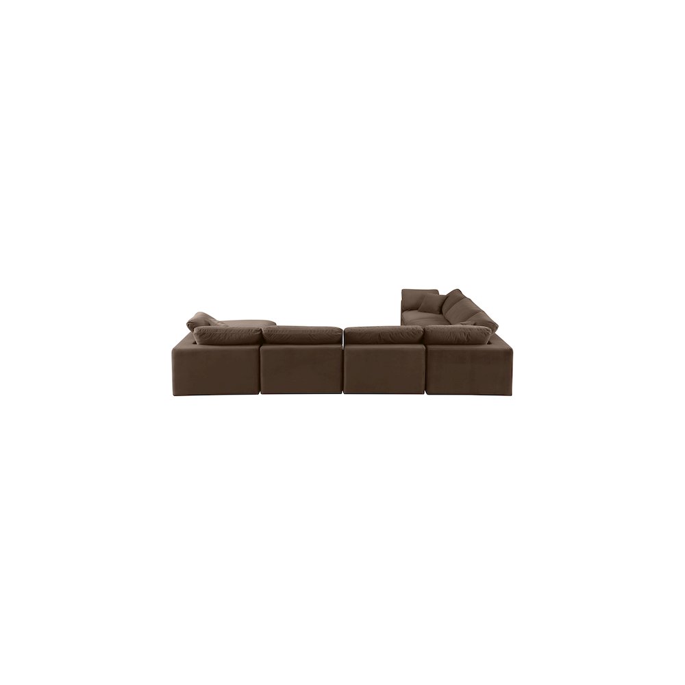 Comfy Brown Velvet Modular Sectional