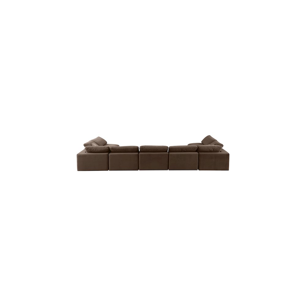 Comfy Brown Velvet Modular Sectional