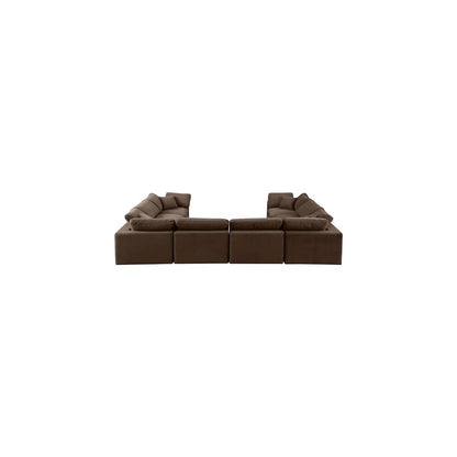 Comfy Brown Velvet Modular Sectional