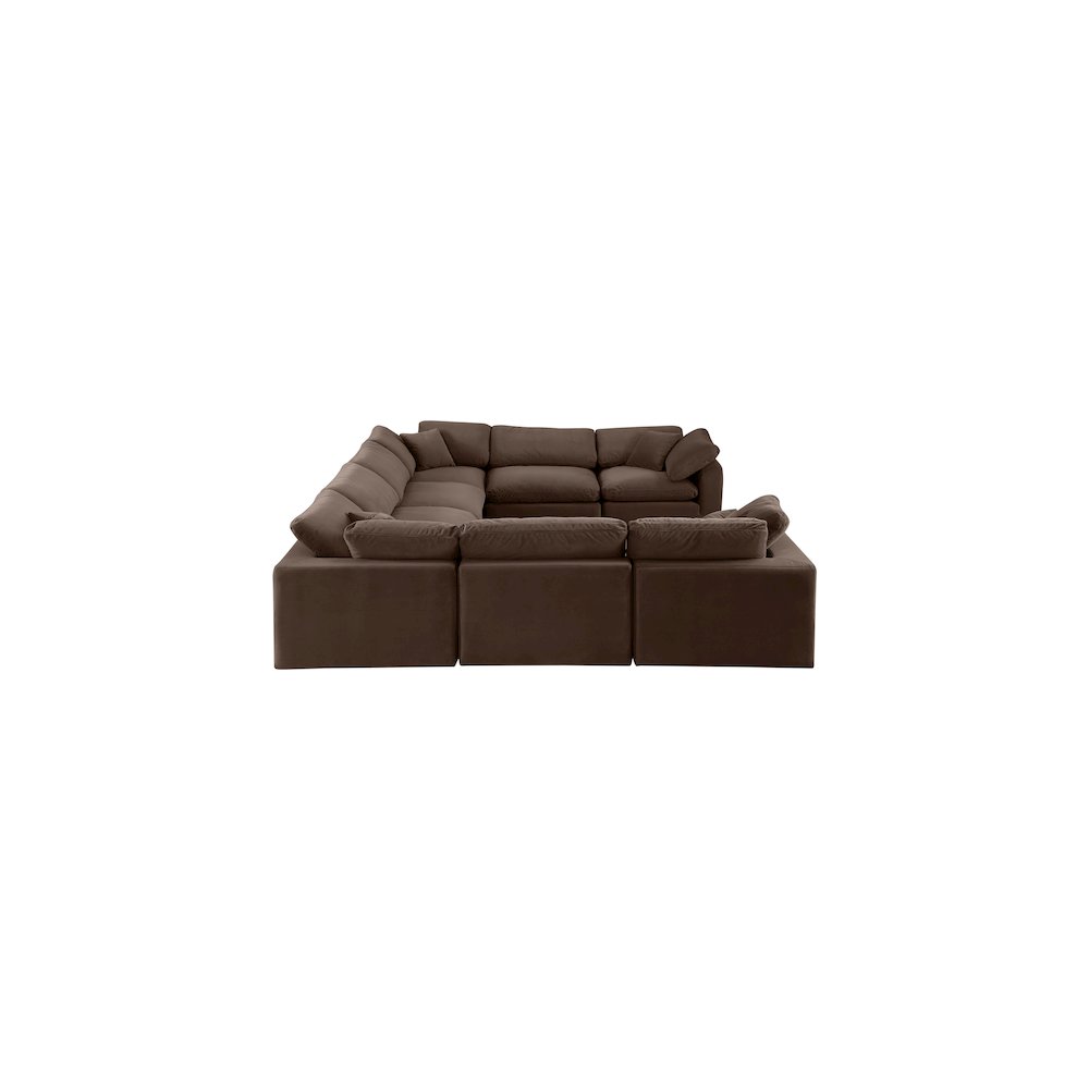 Comfy Brown Velvet Modular Sectional