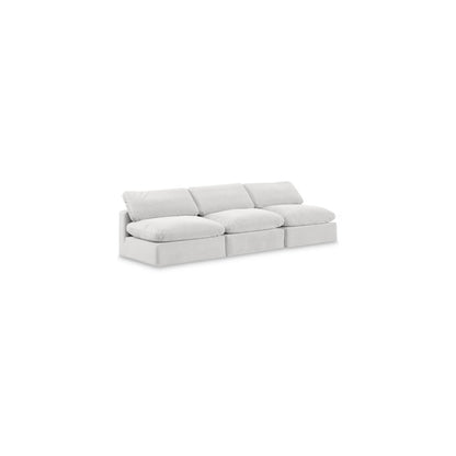 Comfy Cream Velvet Modular Sofa