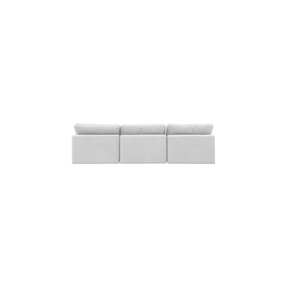Comfy Cream Velvet Modular Sofa