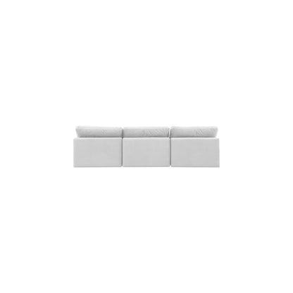 Comfy Cream Velvet Modular Sofa