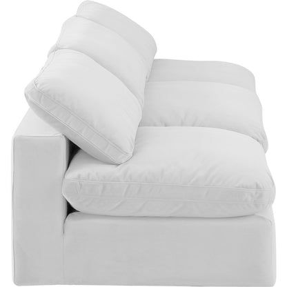 Comfy Cream Velvet Modular Sofa