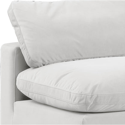Comfy Cream Velvet Modular Sofa