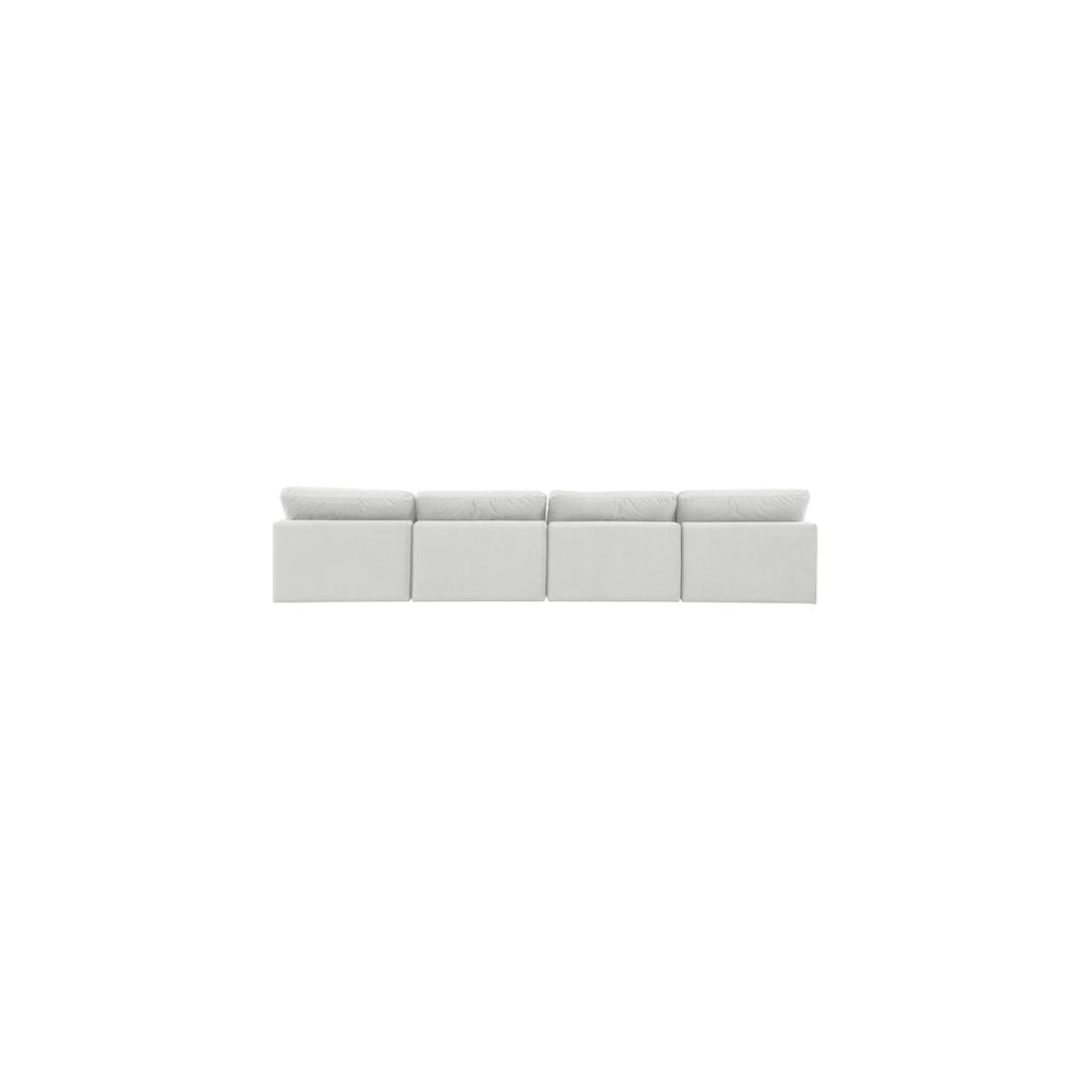 Comfy Cream Velvet Modular Sofa