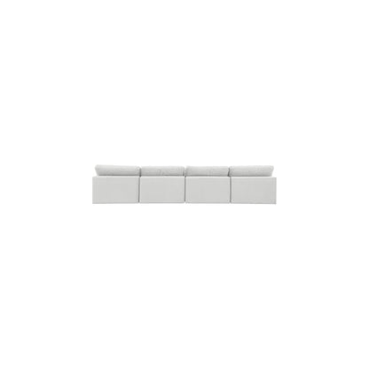 Comfy Cream Velvet Modular Sofa