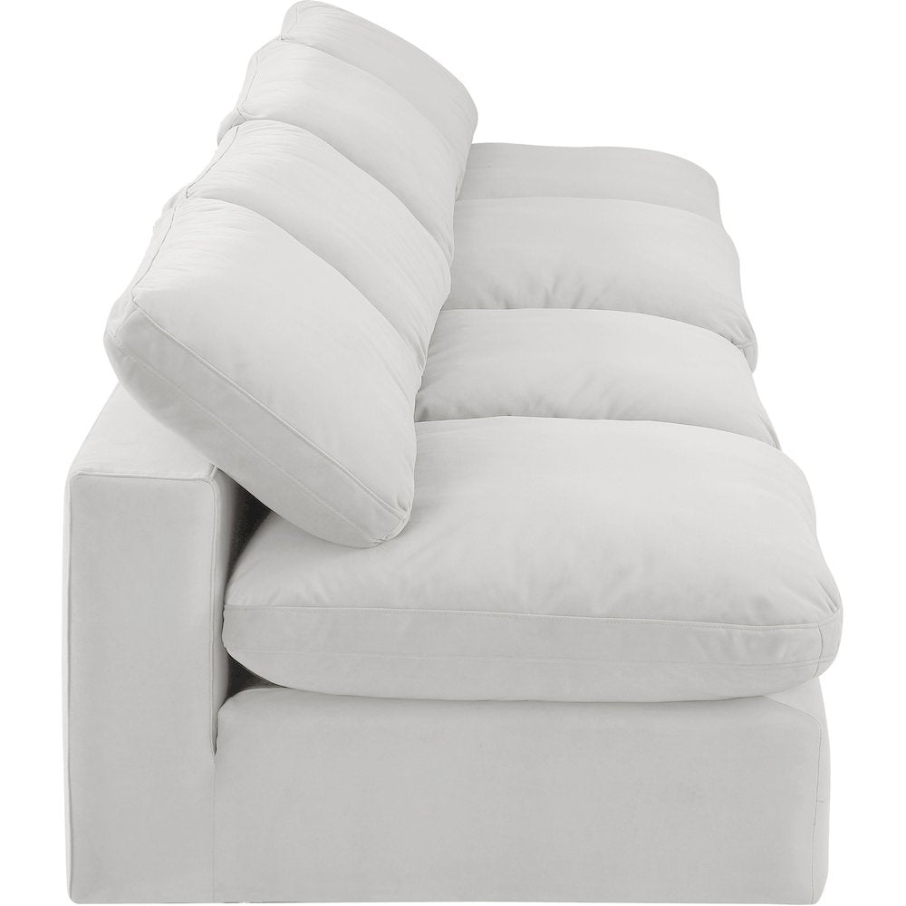 Comfy Cream Velvet Modular Sofa