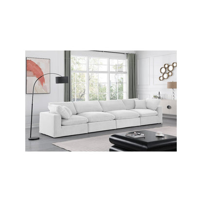 Comfy Cream Velvet Modular Sofa
