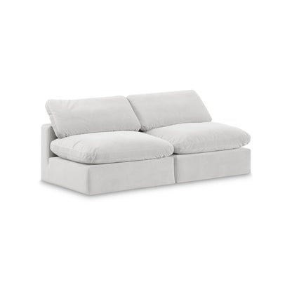 Comfy Cream Velvet Modular Sofa