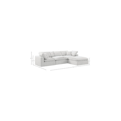 Comfy Cream Velvet Modular Sectional