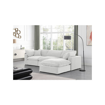 Comfy Cream Velvet Modular Sectional