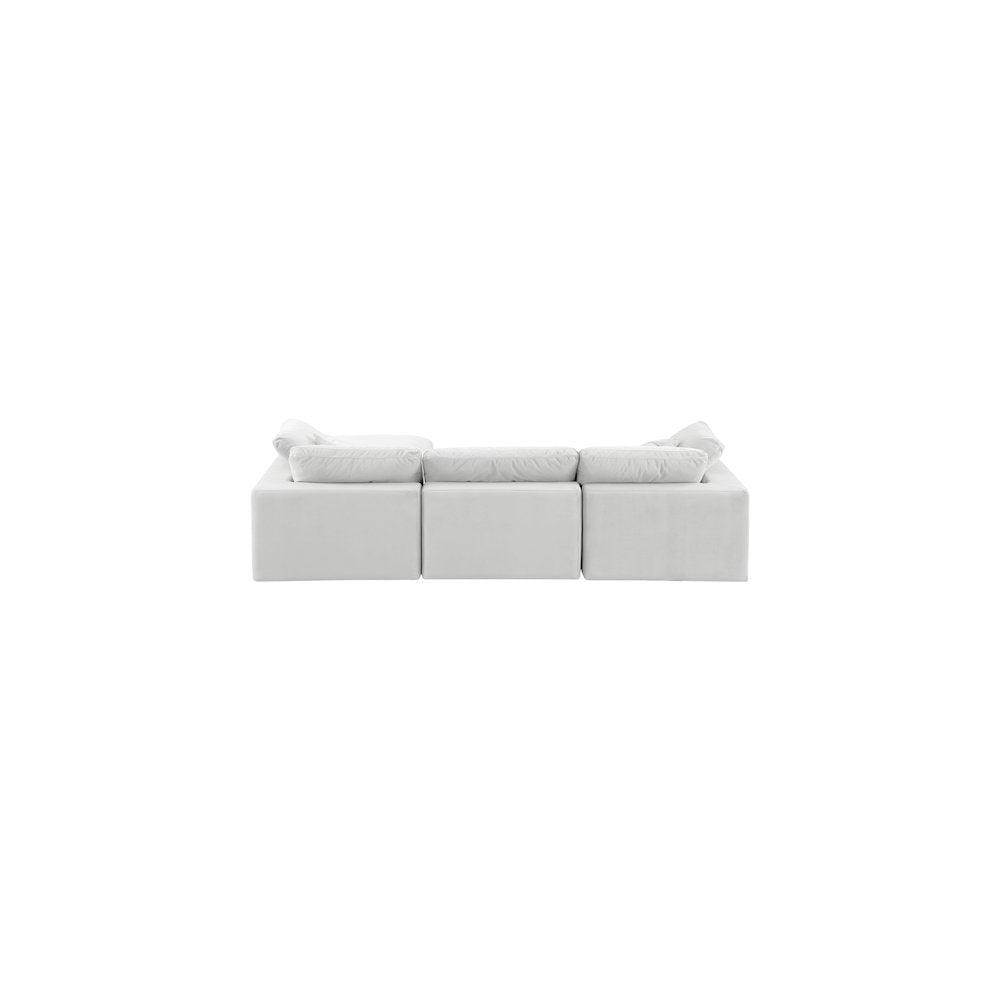 Comfy Cream Velvet Modular Sectional