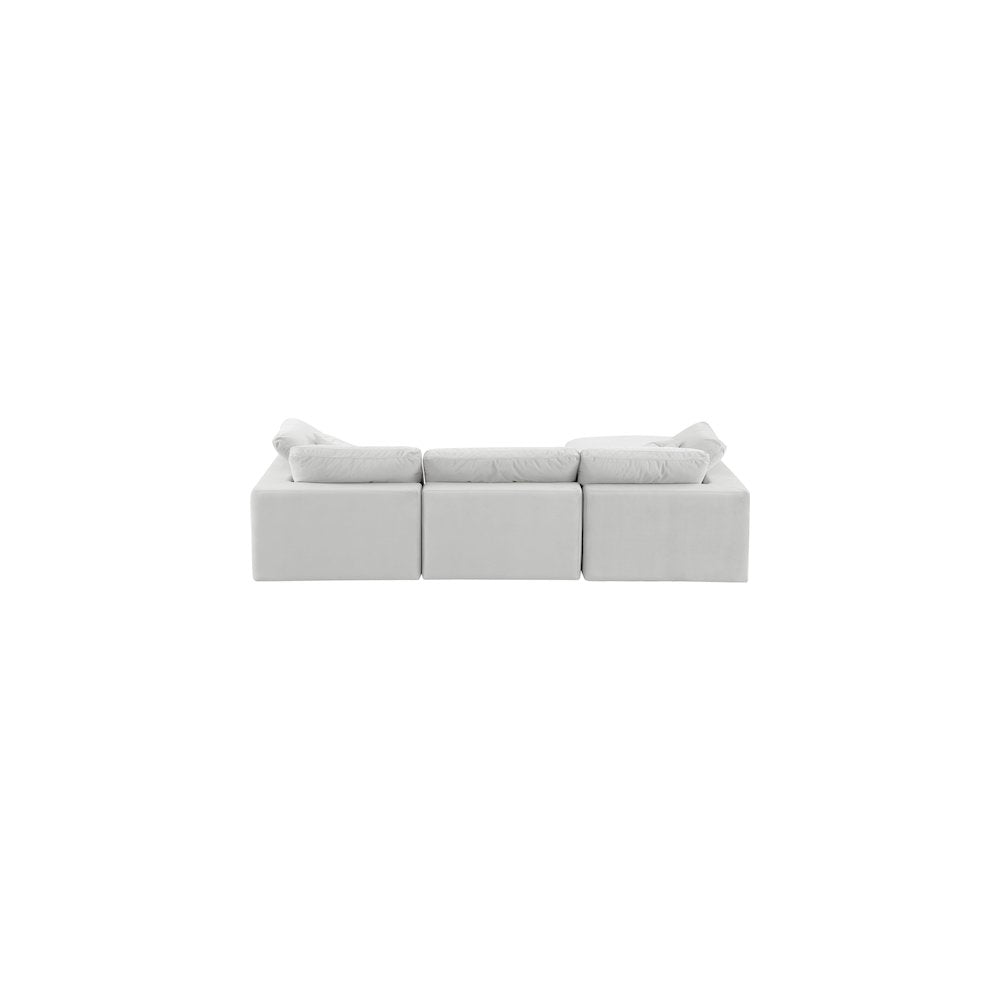 Comfy Cream Velvet Modular Sectional