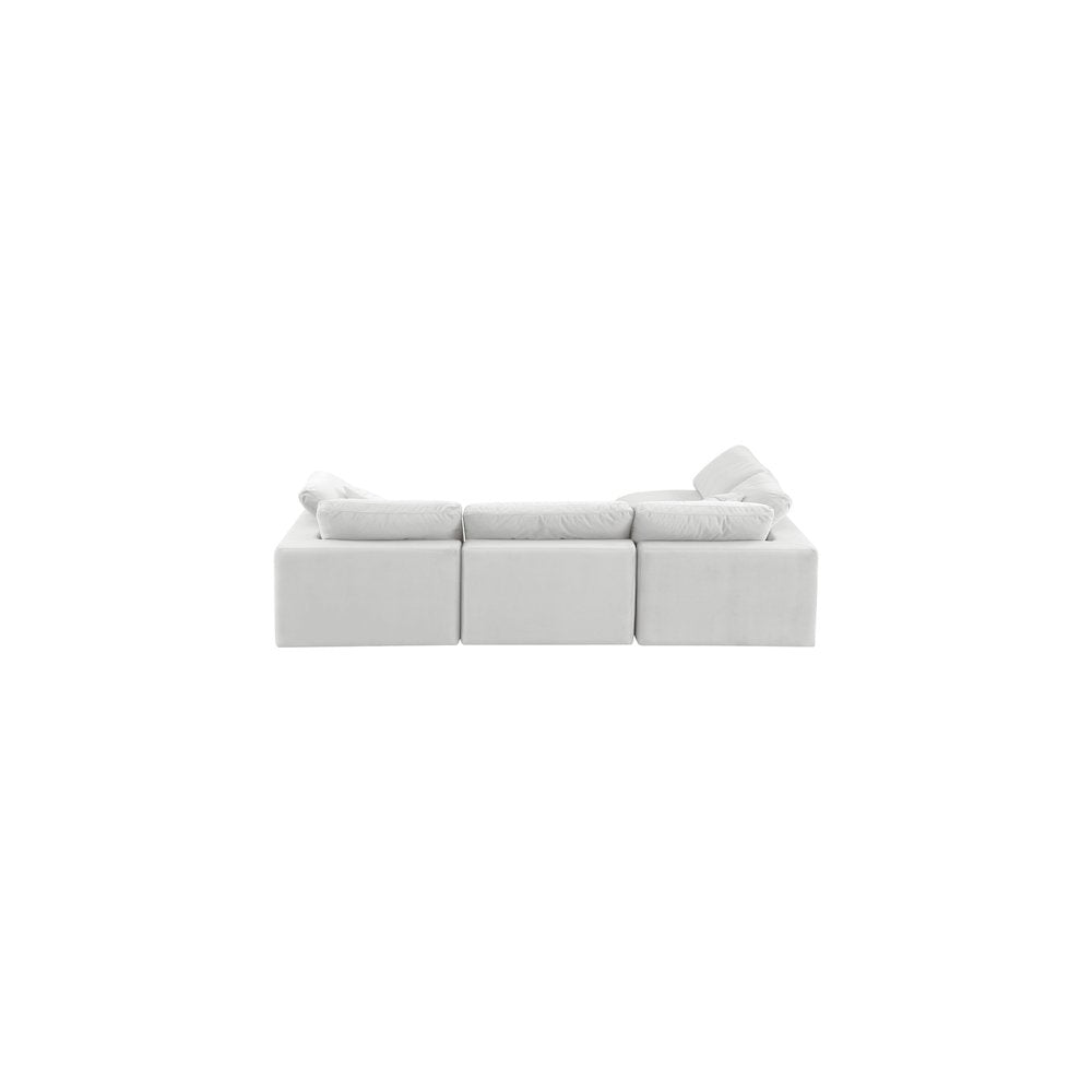 Comfy Cream Velvet Modular Sectional