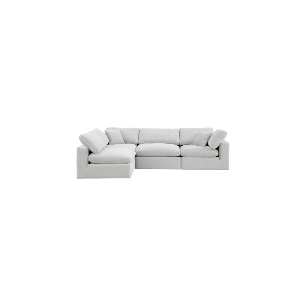 Comfy Cream Velvet Modular Sectional