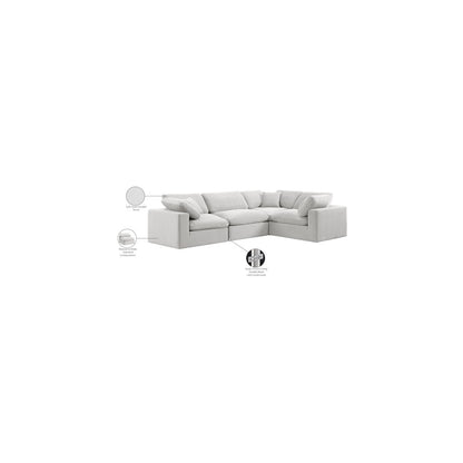 Comfy Cream Velvet Modular Sectional