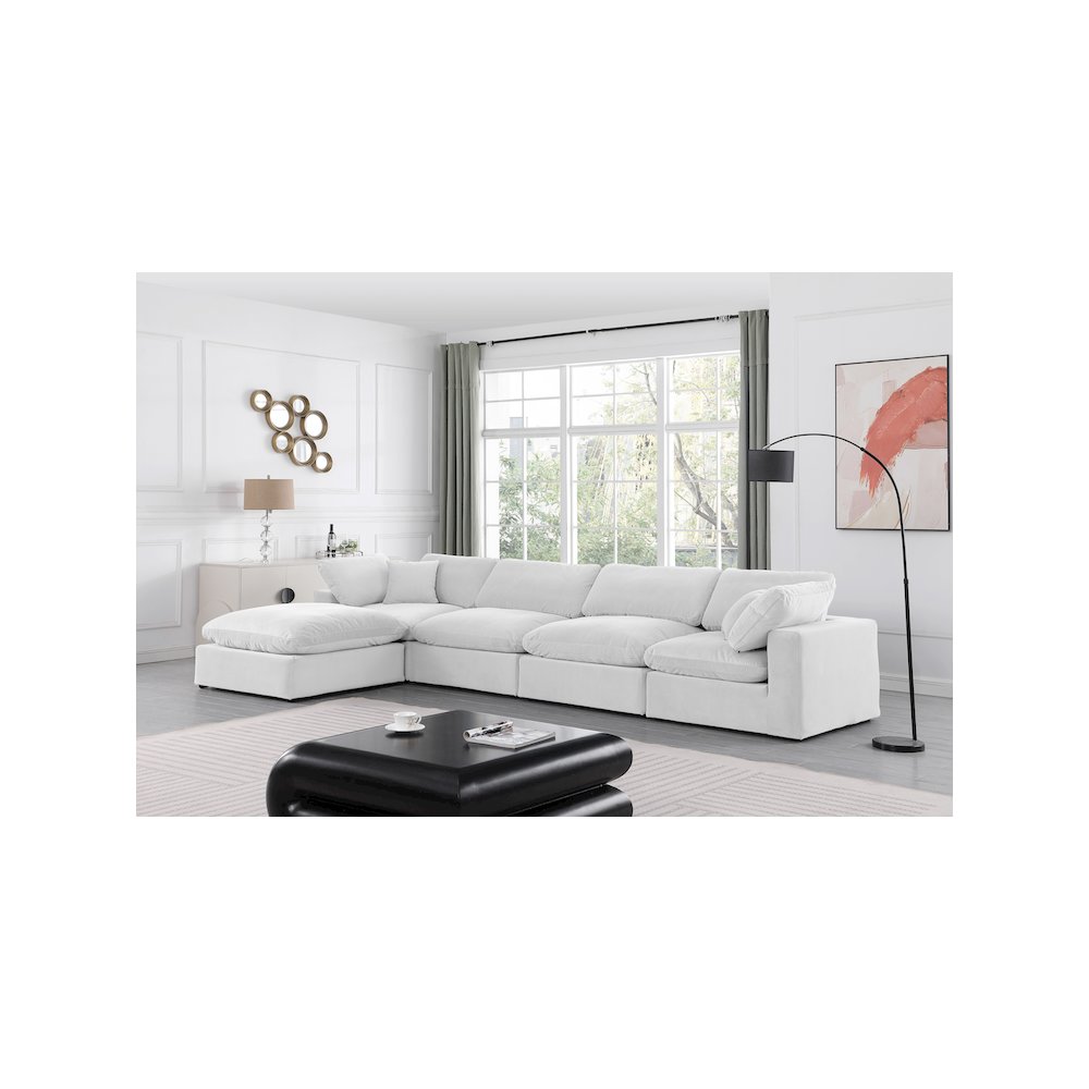 Comfy Cream Velvet Modular Sectional