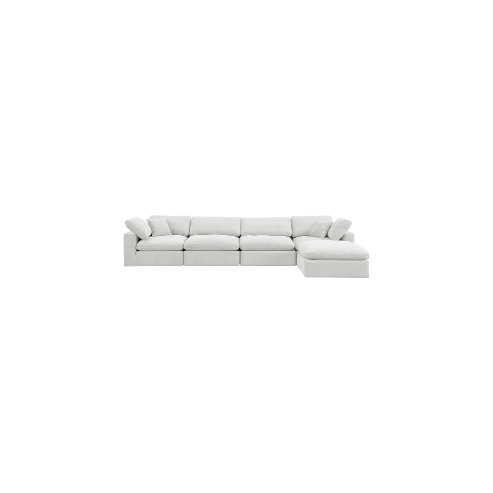 Comfy Cream Velvet Modular Sectional