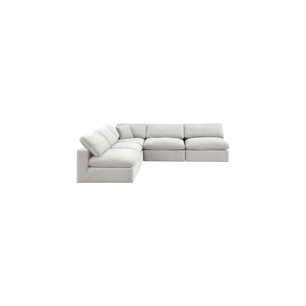 Comfy Cream Velvet Modular Sectional