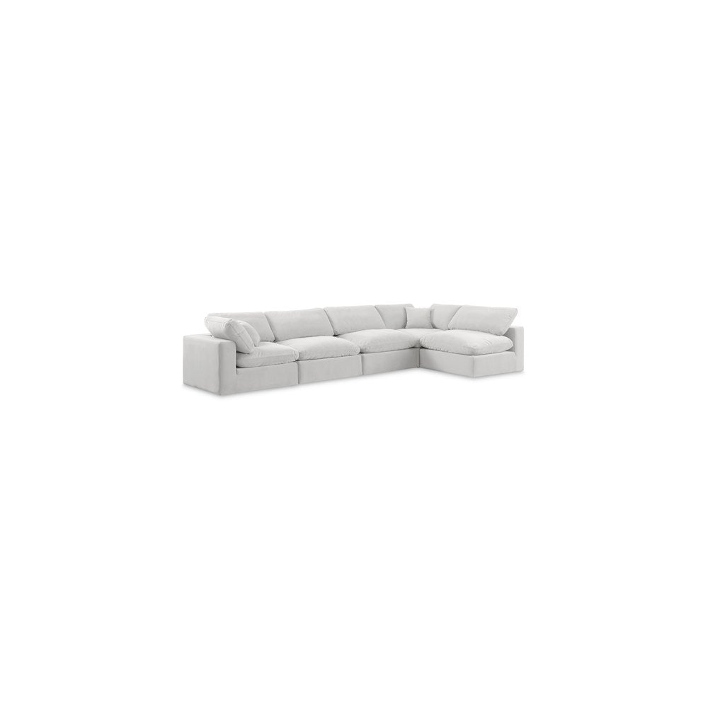 Comfy Cream Velvet Modular Sectional