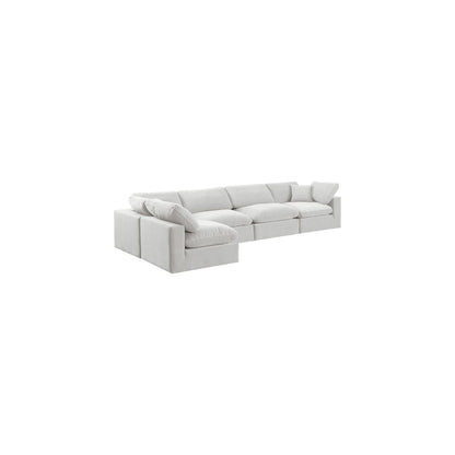 Comfy Cream Velvet Modular Sectional