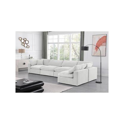 Comfy Cream Velvet Modular Sectional