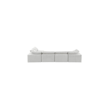 Comfy Cream Velvet Modular Sectional