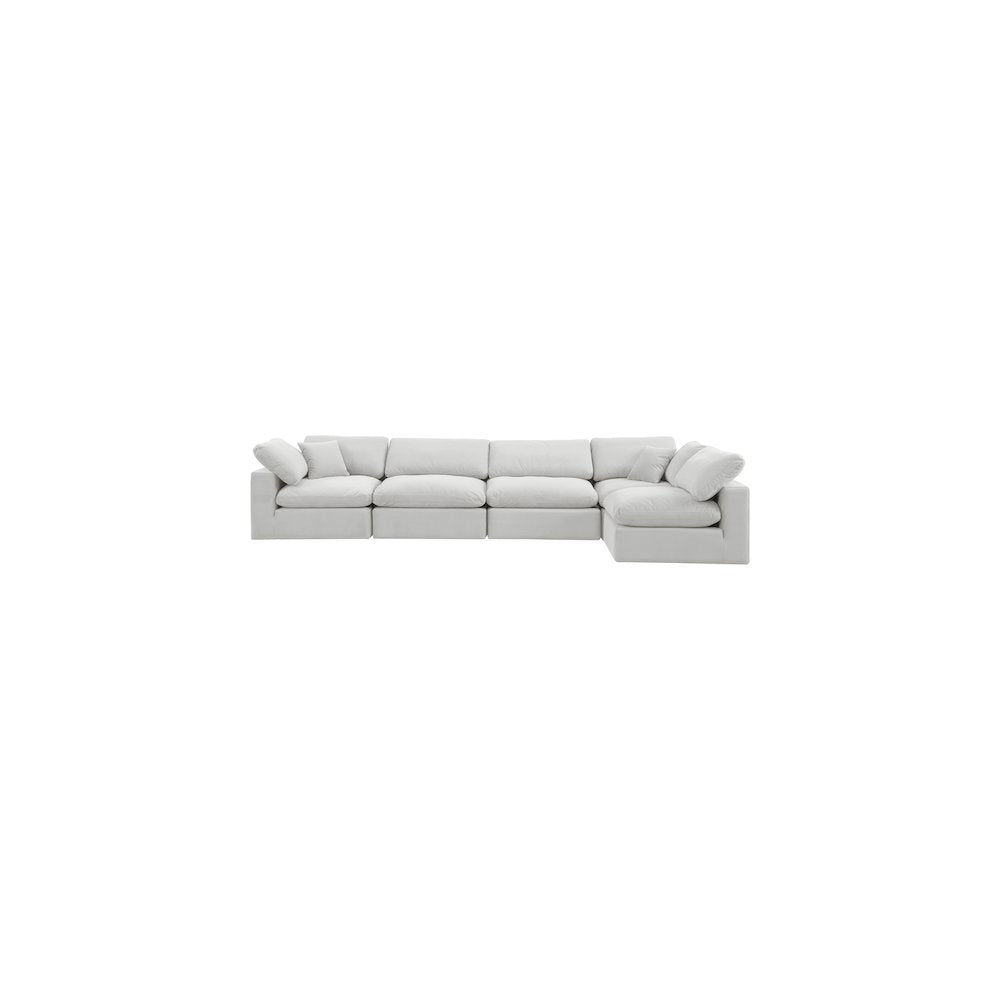 Comfy Cream Velvet Modular Sectional