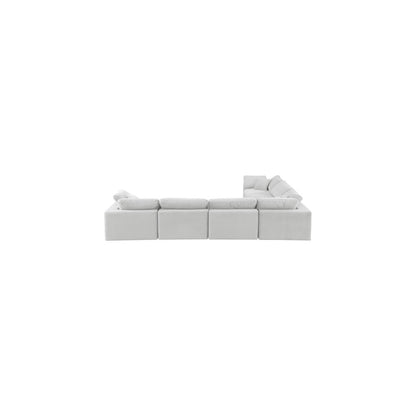 Comfy Cream Velvet Modular Sectional